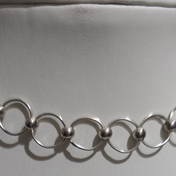 STERLING 925 CHARM BRACELET OR ANKLET IT IS ADJUSTABLE 8 Inches - Picture 3 of 3